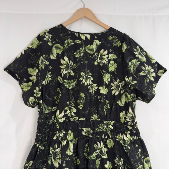 Anthropologie Somerset Maxi Dress Plus Size Grey (Black Green Floral) Summer - Picture 12 of 15